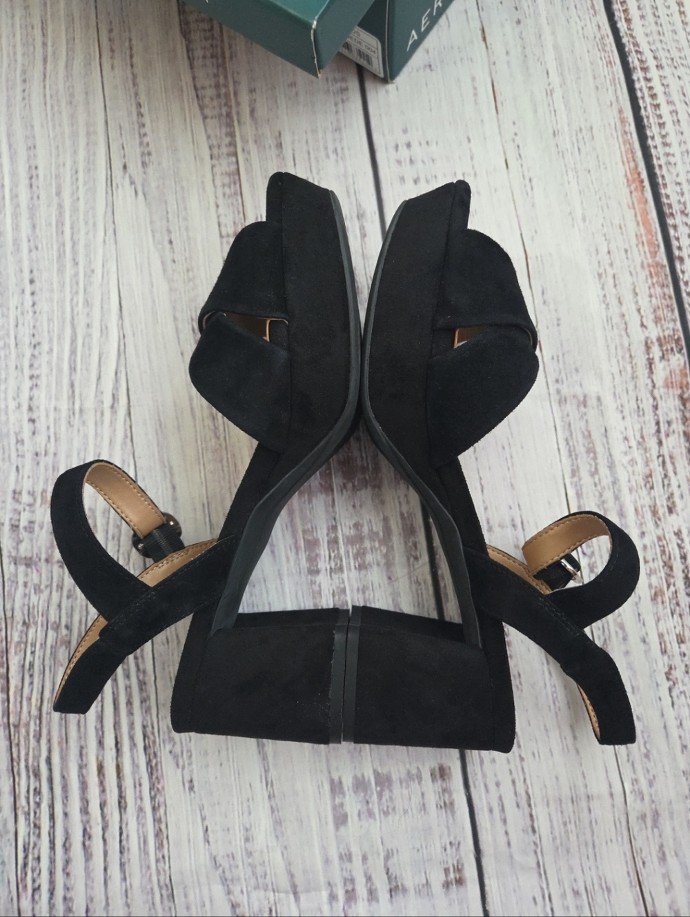 Aerosoles Cosmos Women's Suede Platform Sandals size 7.5 Comfort Shoes EUC - Picture 6 of 9